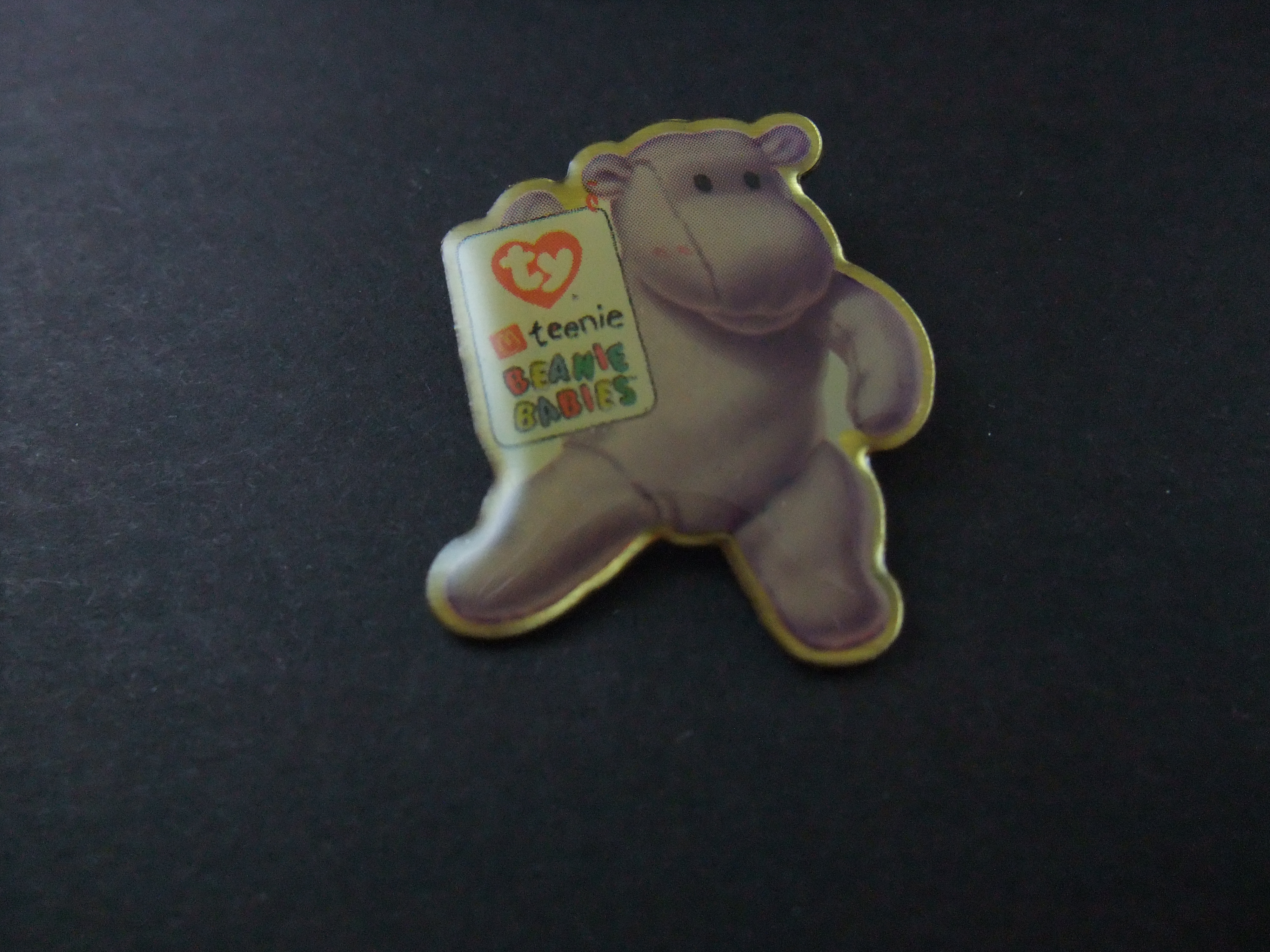 McDonalds Happy Meal Toy TY Teenie Beanie Babies (Happy The Hippo ) Nijlpaard USA 1998